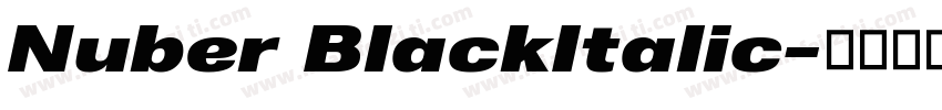 Nuber BlackItalic字体转换